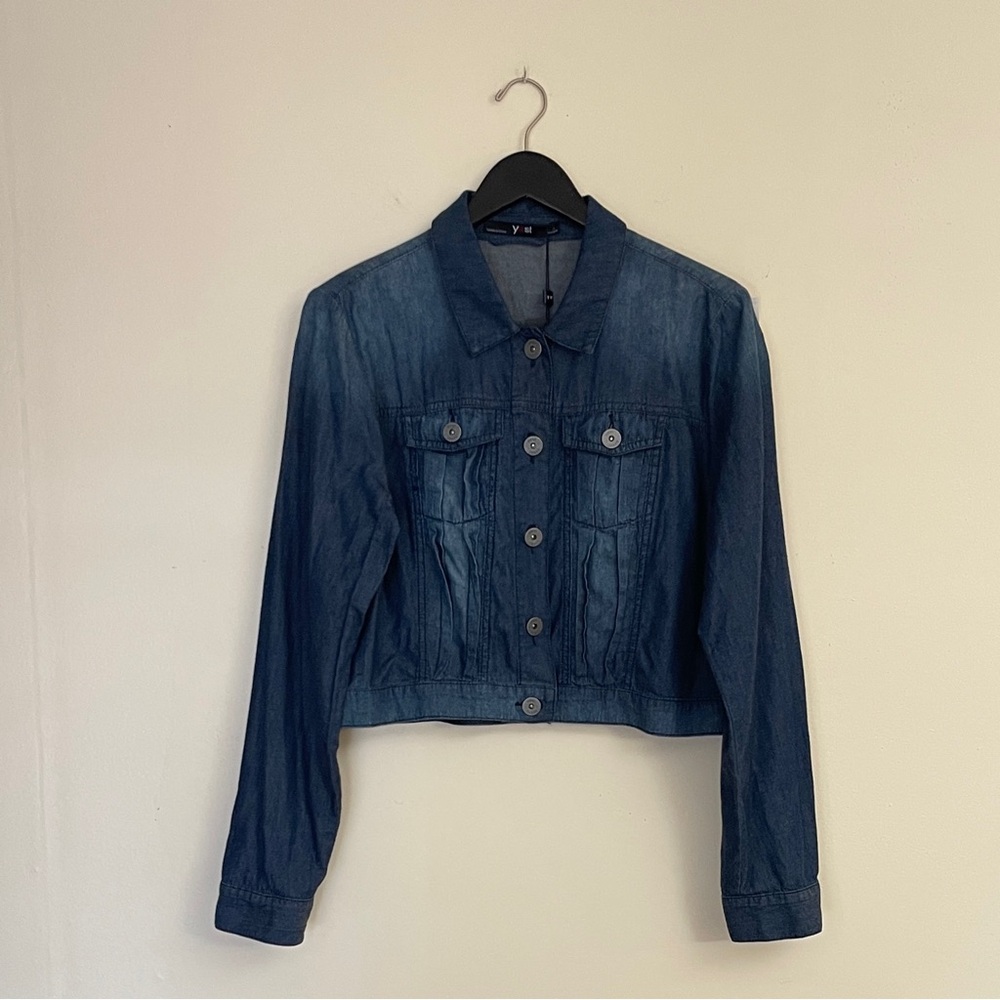 NWT Yest Women's Classic Denim Jacket - Blue, XL